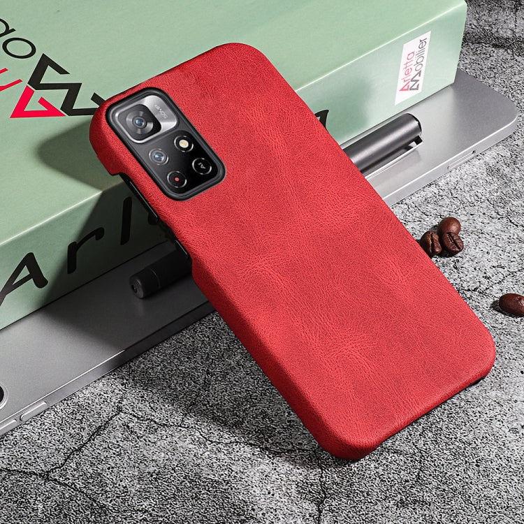 Ring Holder PU Phone Case For Xiaomi Redmi Note 11 4G