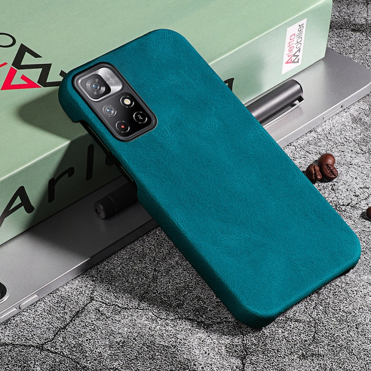 Ring Holder PU Phone Case For Xiaomi Redmi Note 11 4G