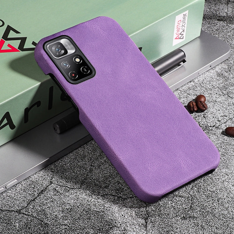 Ring Holder PU Phone Case For Xiaomi Redmi Note 11 4G