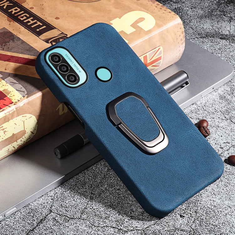 For Motorola Moto E20 / E30 / E40 Ring Holder PU Phone Case