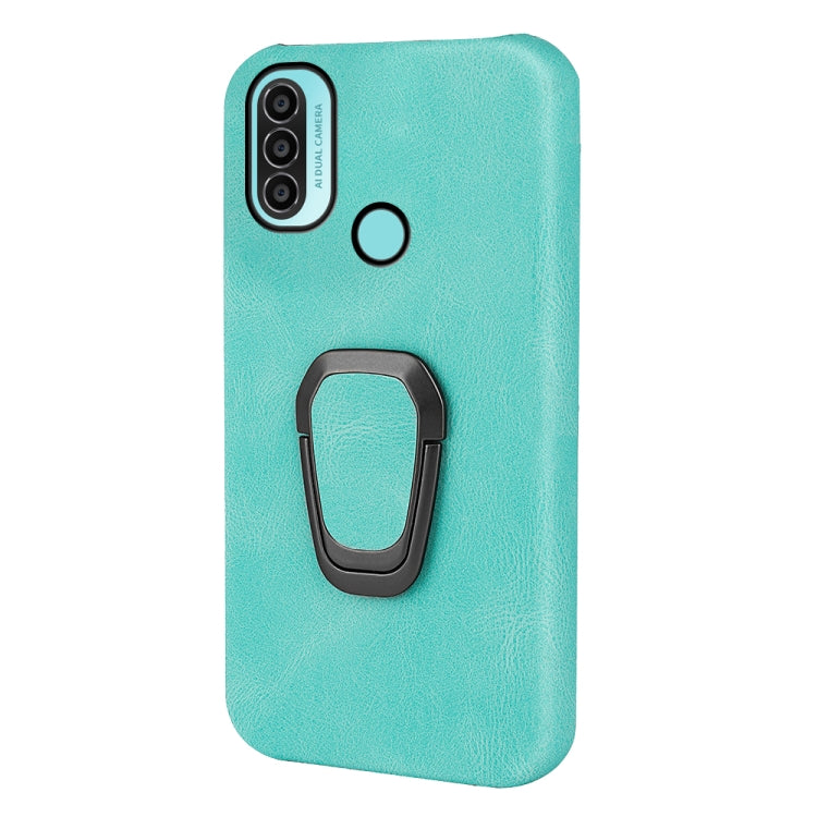 For Motorola Moto E20 / E30 / E40 Ring Holder PU Phone Case