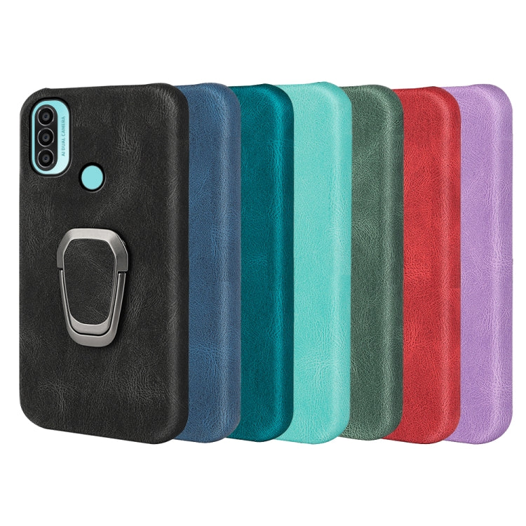 For Motorola Moto E20 / E30 / E40 Ring Holder PU Phone Case