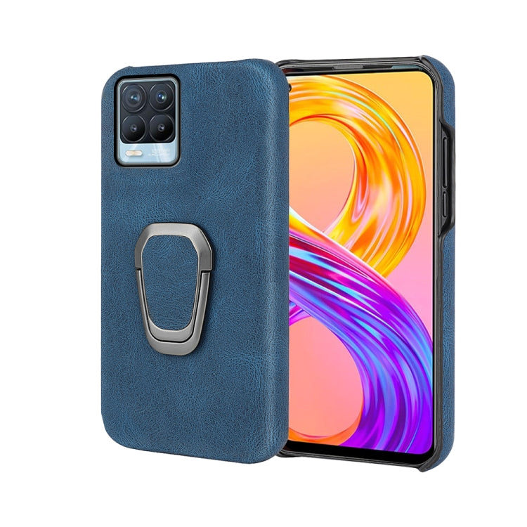 Ring Holder PU Phone Case For OPPO Realme 8 / 8 Pro