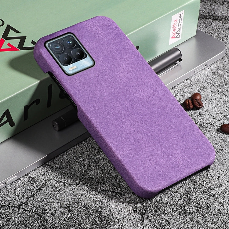 Ring Holder PU Phone Case For OPPO Realme 8 / 8 Pro