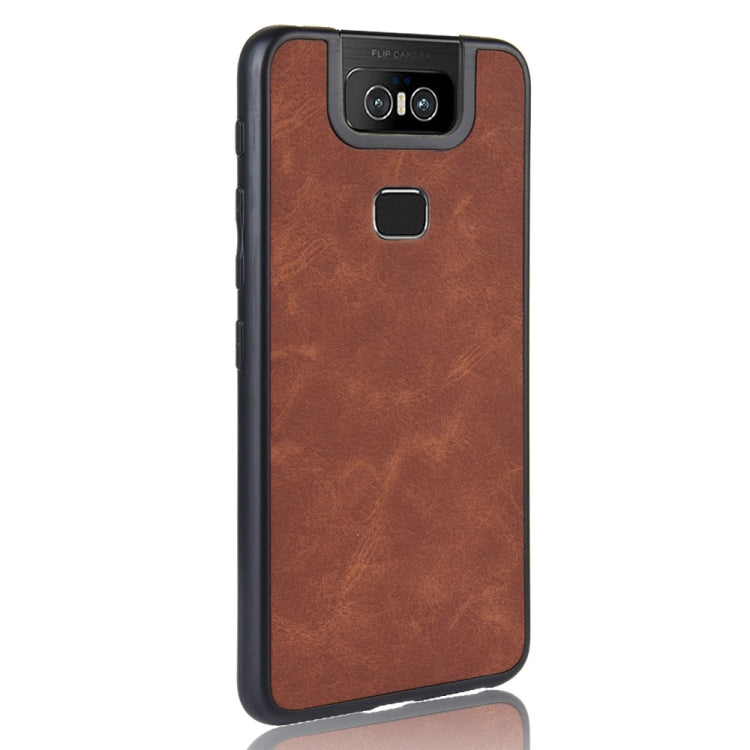 Shockproof Sheep Skin PC + PU + TPU Case For Asus Zenfone 6/6Z ZS630KL(Brown)