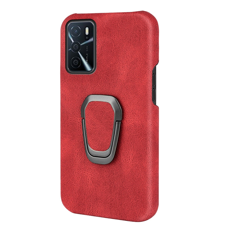 Ring Holder PU Phone Case For OPPO A16 / A16S / A54S