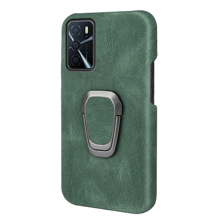 Ring Holder PU Phone Case For OPPO A16 / A16S / A54S