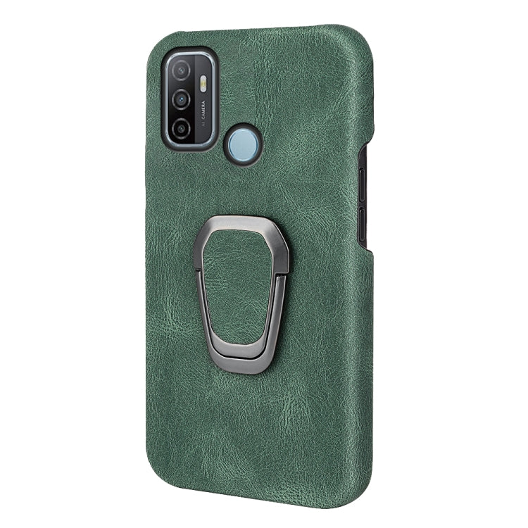 Ring Holder PU Phone Case For OPPO A53 2020 / A32 2020