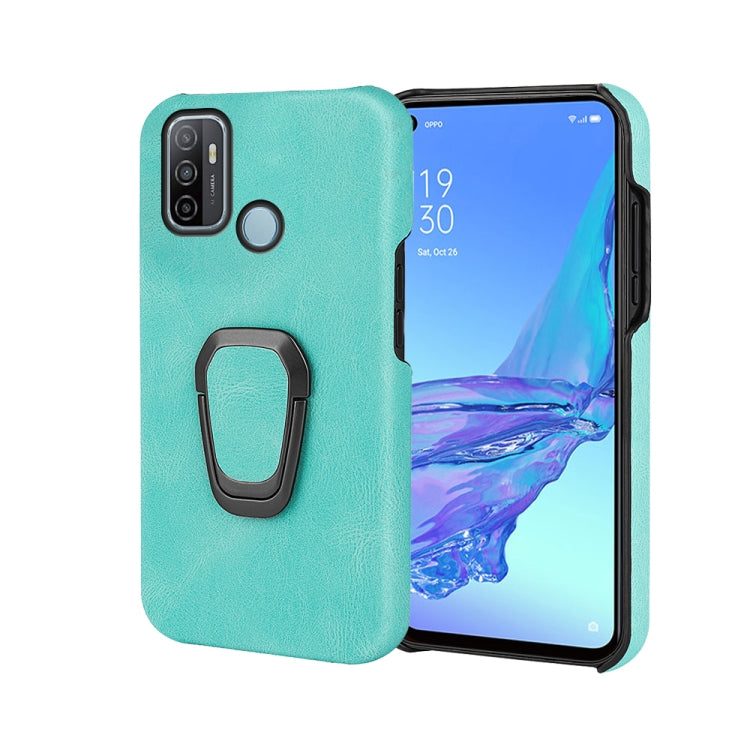 Ring Holder PU Phone Case For OPPO A53 2020 / A32 2020