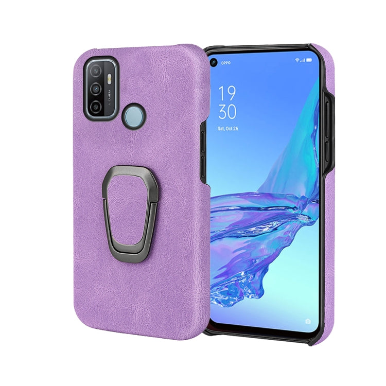 Ring Holder PU Phone Case For OPPO A53 2020 / A32 2020