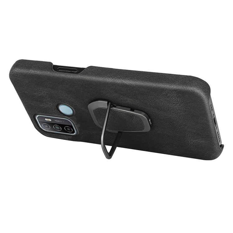 Ring Holder PU Phone Case For OPPO A53 2020 / A32 2020