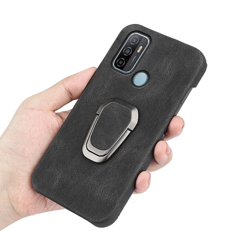 Ring Holder PU Phone Case For OPPO A53 2020 / A32 2020