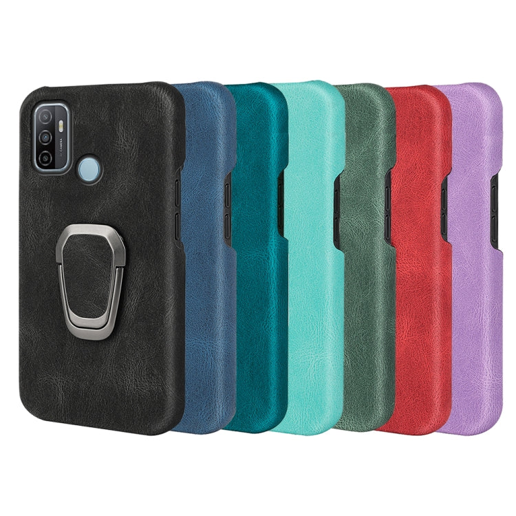 Ring Holder PU Phone Case For OPPO A53 2020 / A32 2020