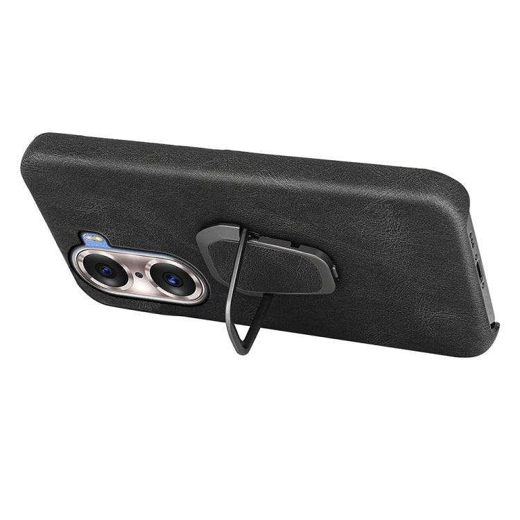 Ring Holder PU Phone Case For Honor 60 Pro