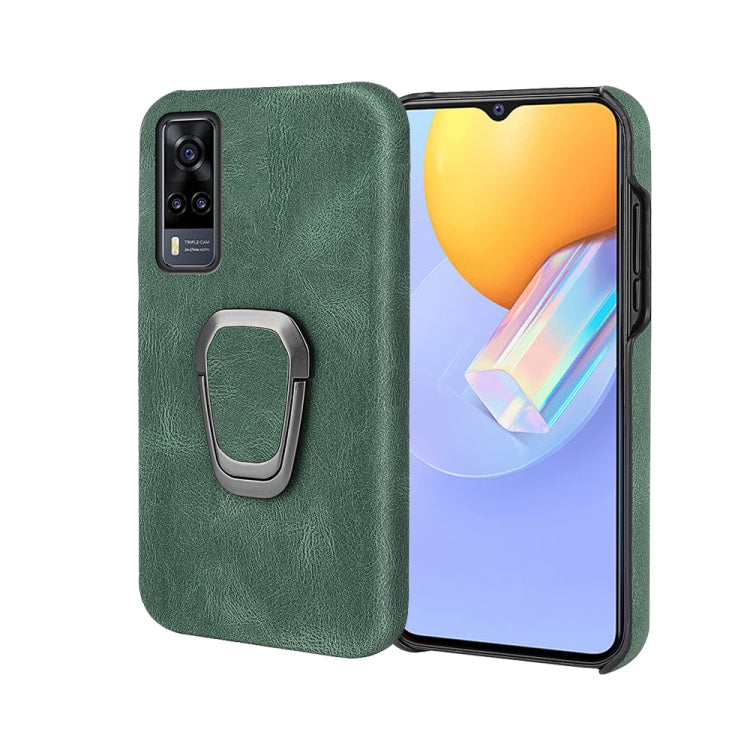 Ring Holder PU Phone Case For vivo Y31/ Y51 2020 India