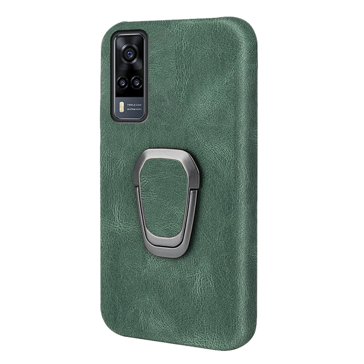 Ring Holder PU Phone Case For vivo Y31/ Y51 2020 India