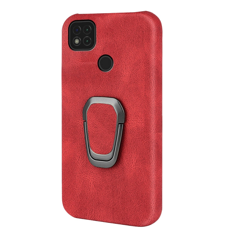 Ring Holder PU Phone Case For Xiaomi Redmi 9C / Redmi 9 India / Redmi 9C NFC / Poco C3