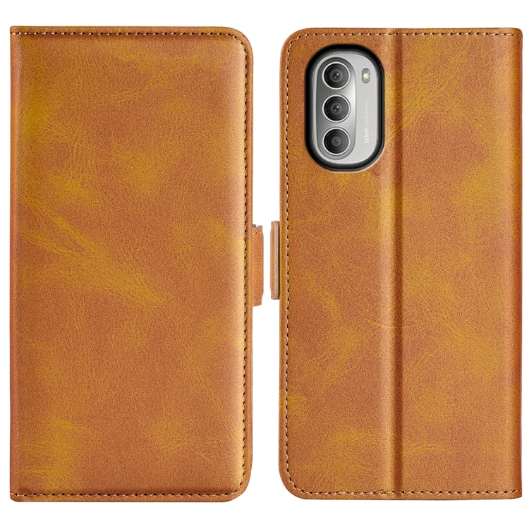 For Motorola Moto G51 5G Dual-side Magnetic Buckle Leather Phone Case