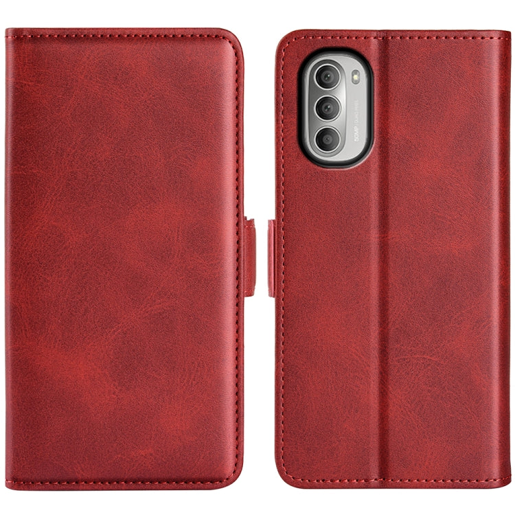 For Motorola Moto G51 5G Dual-side Magnetic Buckle Leather Phone Case
