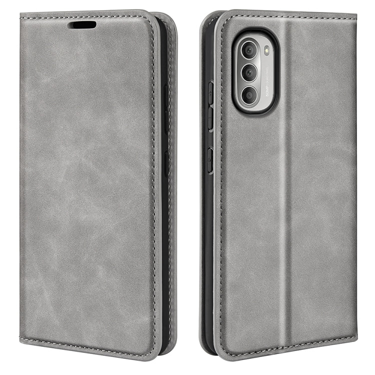 For Motorola Moto G51 5G Retro-skin Magnetic Suction Leather Phone Case