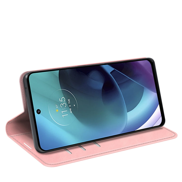 For Motorola Moto G51 5G Retro-skin Magnetic Suction Leather Phone Case