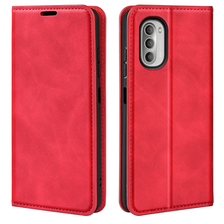 For Motorola Moto G51 5G Retro-skin Magnetic Suction Leather Phone Case