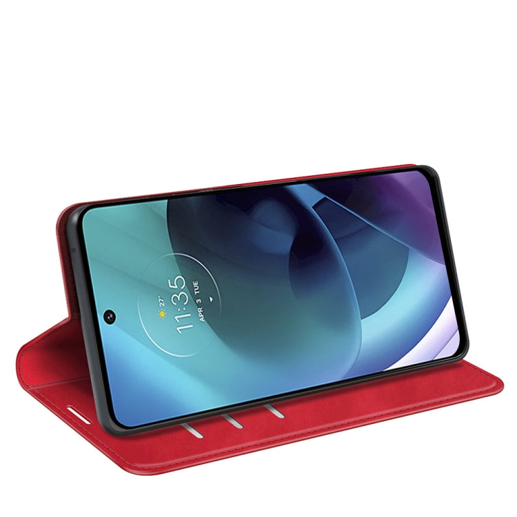 For Motorola Moto G51 5G Retro-skin Magnetic Suction Leather Phone Case