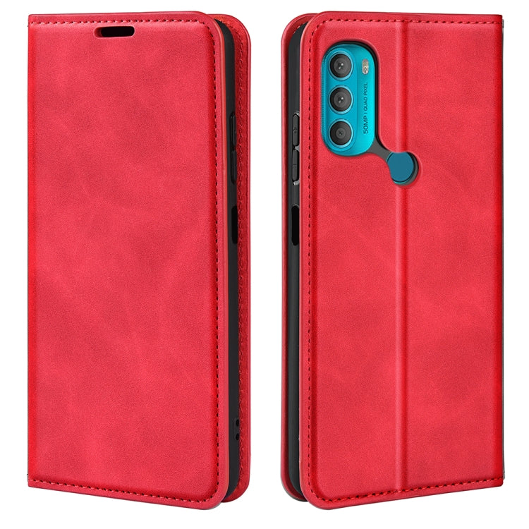 For Motorola Moto G71 5G Retro-skin Magnetic Suction Leather Phone Case