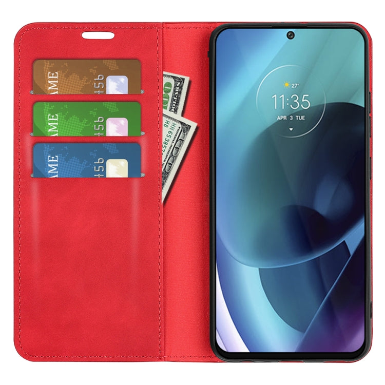 For Motorola Moto G71 5G Retro-skin Magnetic Suction Leather Phone Case