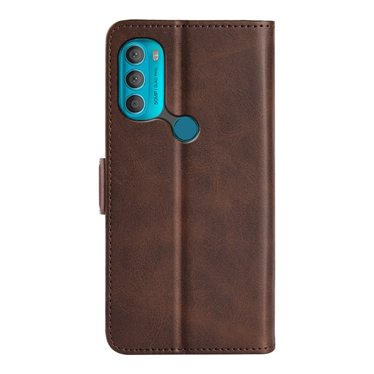 For Motorola Moto G71 5G Dual-side Magnetic Buckle Leather Phone Case
