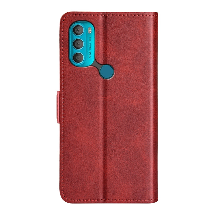For Motorola Moto G71 5G Dual-side Magnetic Buckle Leather Phone Case