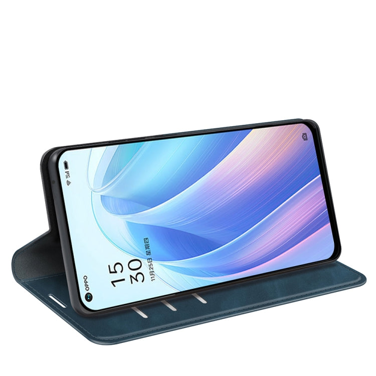 For OPPO Reno 7 5G Retro-skin Magnetic Suction Leather Phone Case