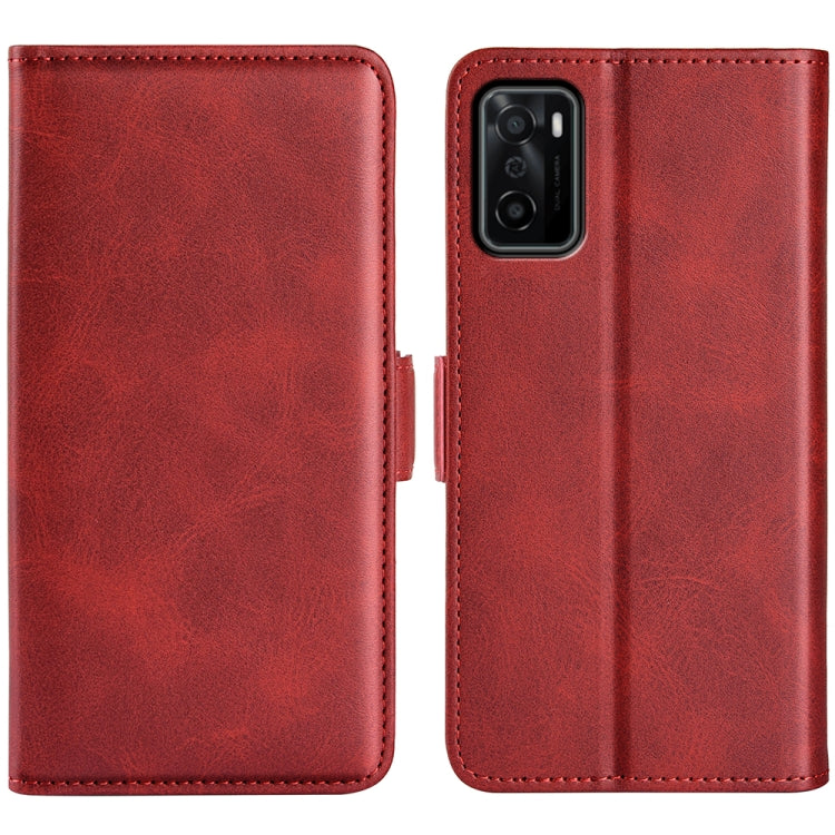 For OPPO A55S 5G Dual-side Magnetic Flip Leather Case