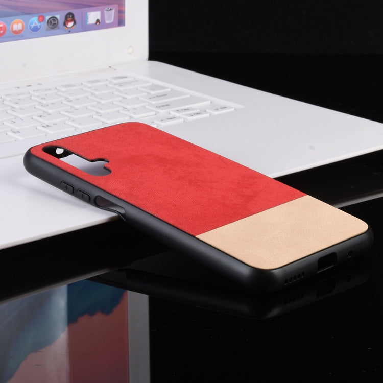 Shockproof Color Matching Denim PC + PU + TPU Protective Case For Huawei Honor 20