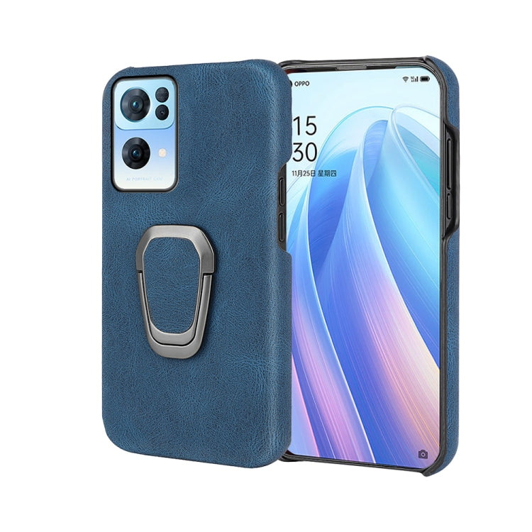 Ring Holder PU Phone Case For OPPO Reno7 Pro 5G