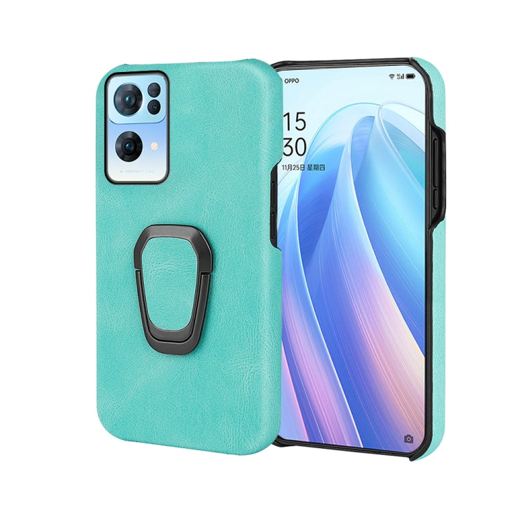 Ring Holder PU Phone Case For OPPO Reno7 Pro 5G