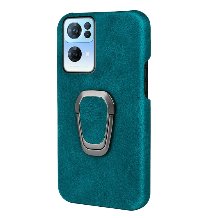 Ring Holder PU Phone Case For OPPO Reno7 Pro 5G