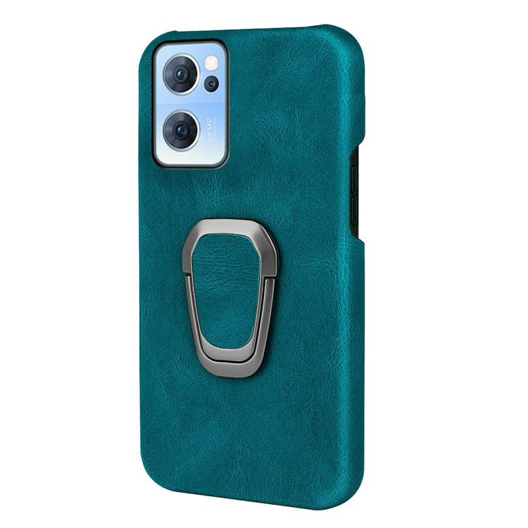 Ring Holder PU Phone Case For OPPO Reno7 5G