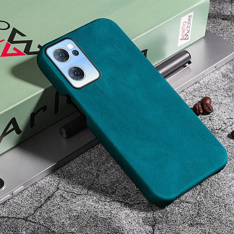 Ring Holder PU Phone Case For OPPO Reno7 5G