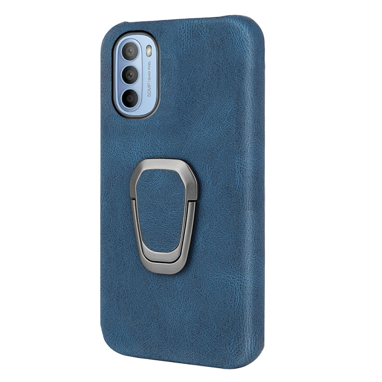 For Motorola Moto G71 5G Ring Holder PU Phone Case