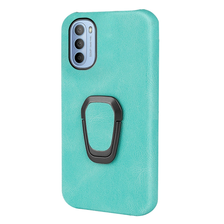 For Motorola Moto G71 5G Ring Holder PU Phone Case