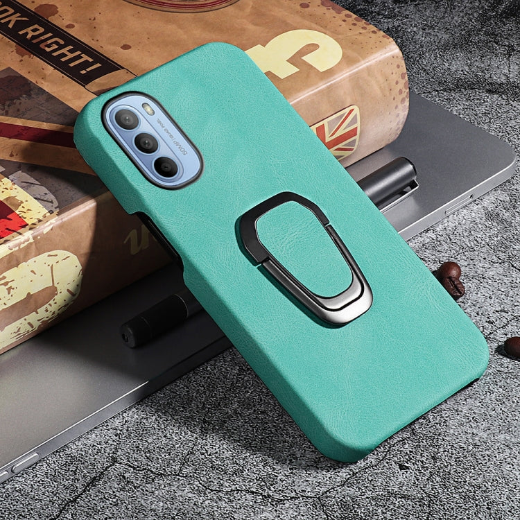 For Motorola Moto G51 5G Ring Holder PU Phone Case