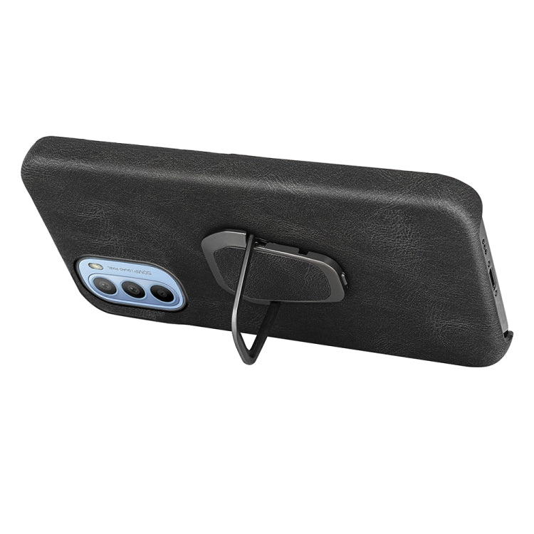 For Motorola Moto G51 5G Ring Holder PU Phone Case