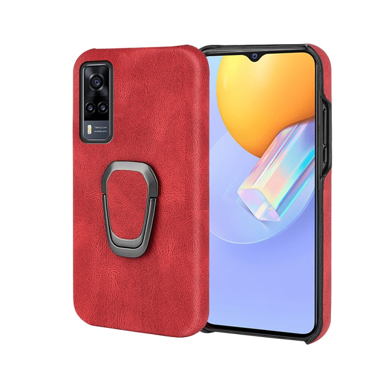 Ring Holder PU Phone Case For vivo Y31 / Y51 2020 Indian