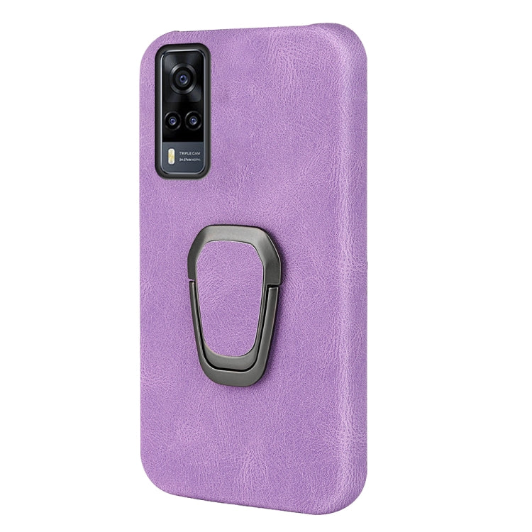 Ring Holder PU Phone Case For vivo Y31 / Y51 2020 Indian