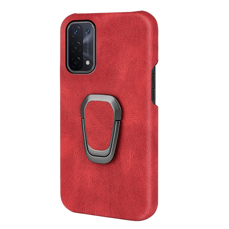 Ring Holder PU Phone Case For OPPO A54 5G / A93 5G / A74 5G