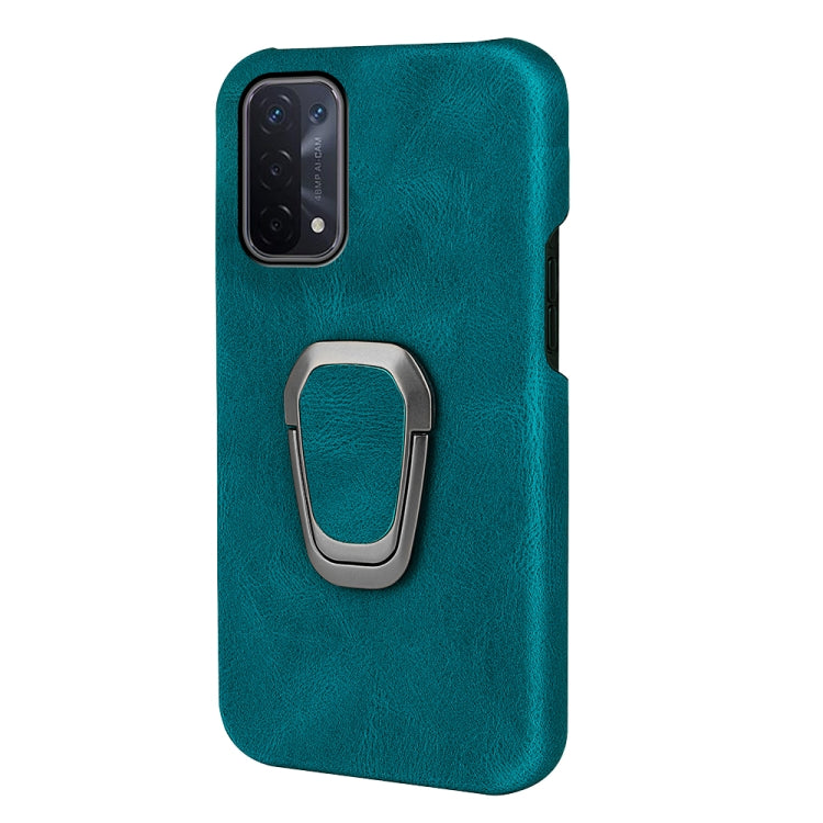 Ring Holder PU Phone Case For OPPO A54 5G / A93 5G / A74 5G