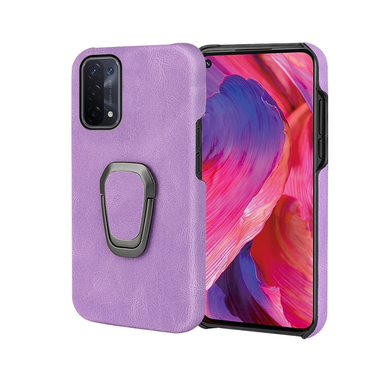 Ring Holder PU Phone Case For OPPO A54 5G / A93 5G / A74 5G