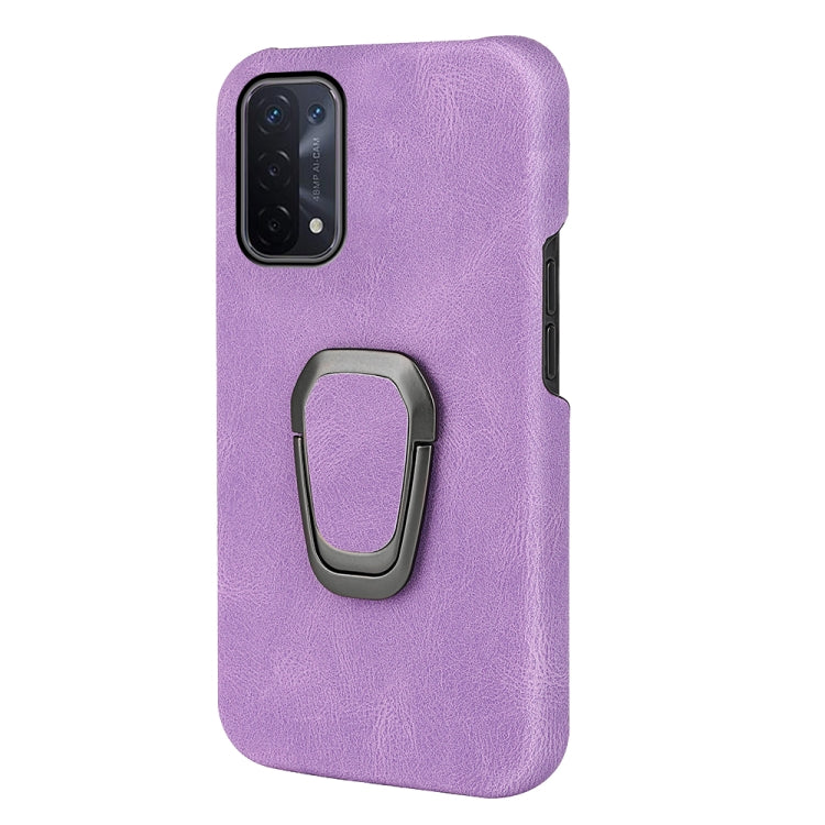 Ring Holder PU Phone Case For OPPO A54 5G / A93 5G / A74 5G
