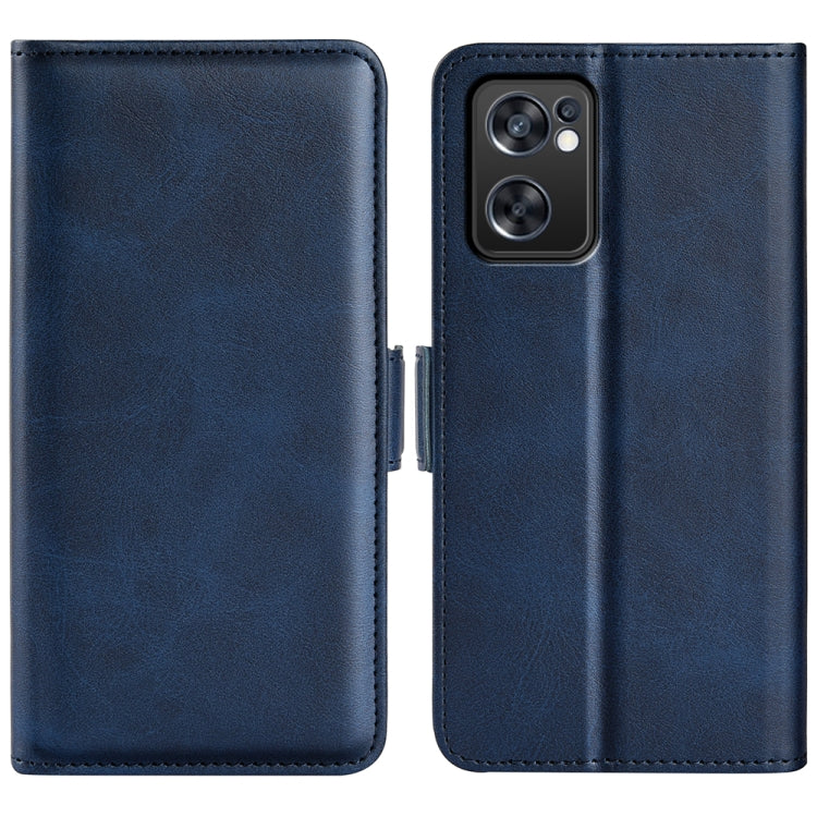 For OPPO Reno7 SE 5G Dual-side Magnetic Buckle Leather Case